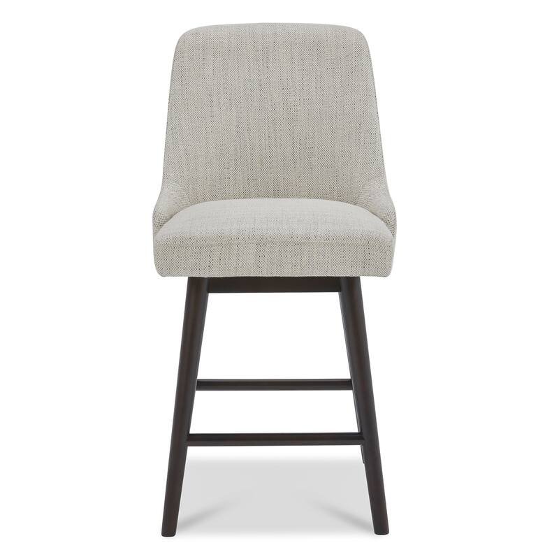 Spruce & Spring Hazel Upholstered Counter Height Swivel Barstool with Back