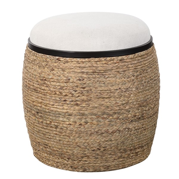 slide 2 of 3, Uttermost Island Straw Accent Stool