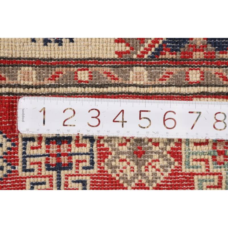 Kazak Accent Rug Handmade Oriental Foyer Wool Carpet - 2'10" x 4'2"