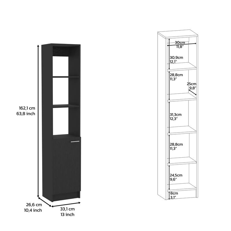 Linen Cabinet,Two Interior Shelves