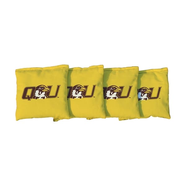 slide 2 of 3, Replacement Quincy Hawks Yellow Cornhole Bags All-Weather Resin Filled