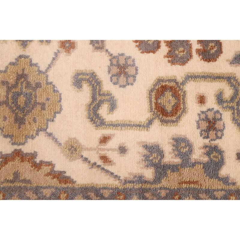 ECARPETGALLERY Hand-knotted Royal Oushak Ivory Wool Rug - 4'1 x 5'11