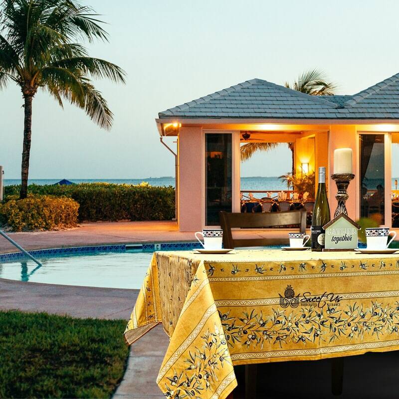 Wipeable Tablecloth, Spillproof, French Acrylic Coated, Gold