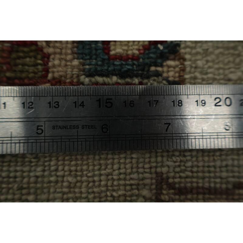 Hand Knotted Oriental 100% Wool Carpet Traditional All-Over Beige & Ivories Peshawar Area Rug - 13' 11'' X 9' 11''