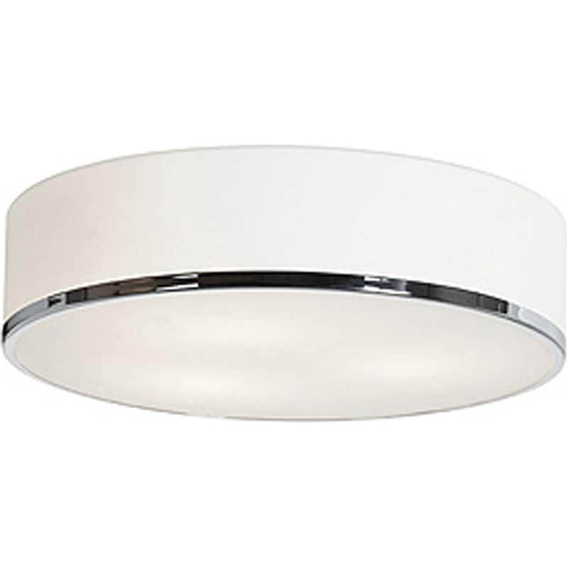 Access Lighting Aero 3 Light 16" Wide LED Flush Mount Drum Ceiling - Chrome / Opal
