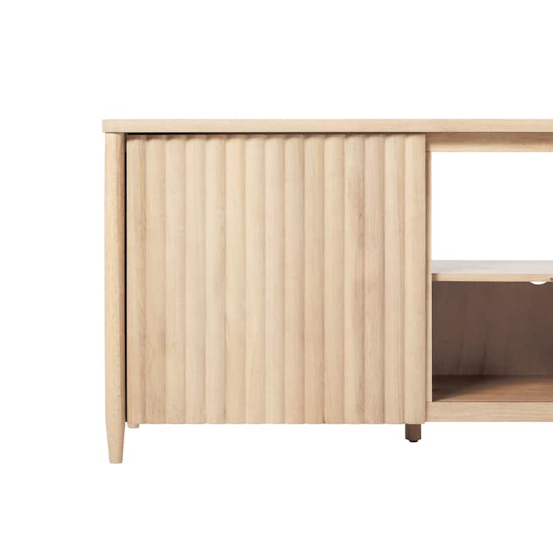 Middlebrook Scandinavian Reeded 70-inch TV Stand with Open Storage