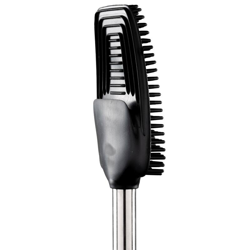 Bath Bliss Stainless Steel Satin Toilet Brush and Holder with Soft Rubber Bristles - 4.5"x 3.1"x 20.6"