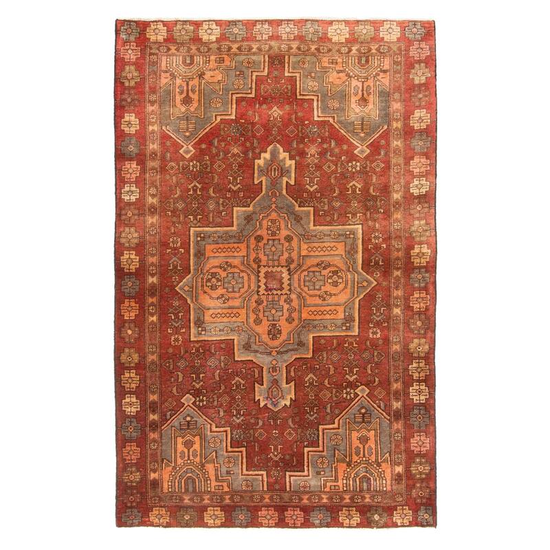 ECARPETGALLERY Hand-knotted Konya Anatolian Dark Red Wool Rug - 3'10 x 6'3