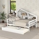 preview thumbnail 2 of 14, Full Size Platform Bed with Trundle and Shelves