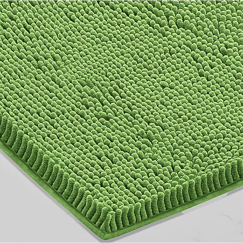 23"x15" - Green Soft Cozy Plush Chenille Bath Mat Bathroom Rug