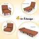 preview thumbnail 30 of 34, Costway Folding 5 Position Convertible Sleeper Bed Armchair Lounge w/