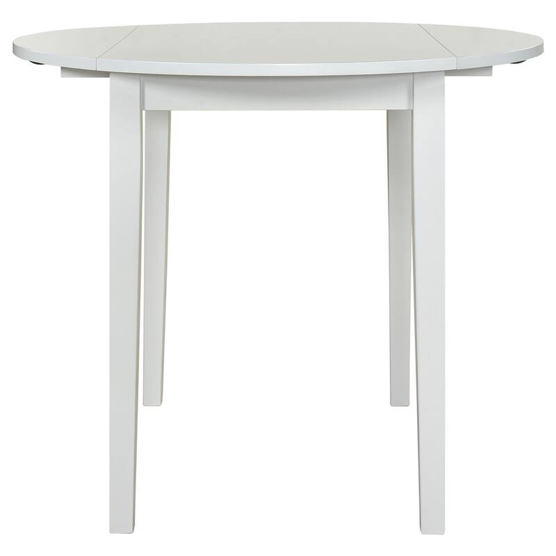 Bucknell 3-piece Round Drop Leaf Dining Table Set White
