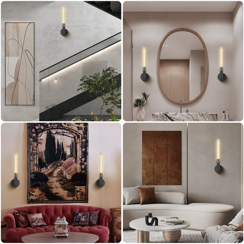 KAYLA Glass Tube Wall Sconces(2-Sets)
