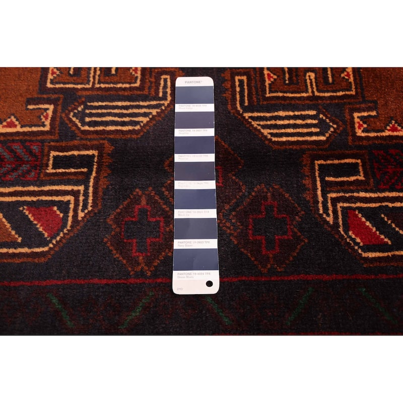 ECARPETGALLERY Hand-knotted Teimani Dark Navy Wool Rug - 3'10 x 6'11