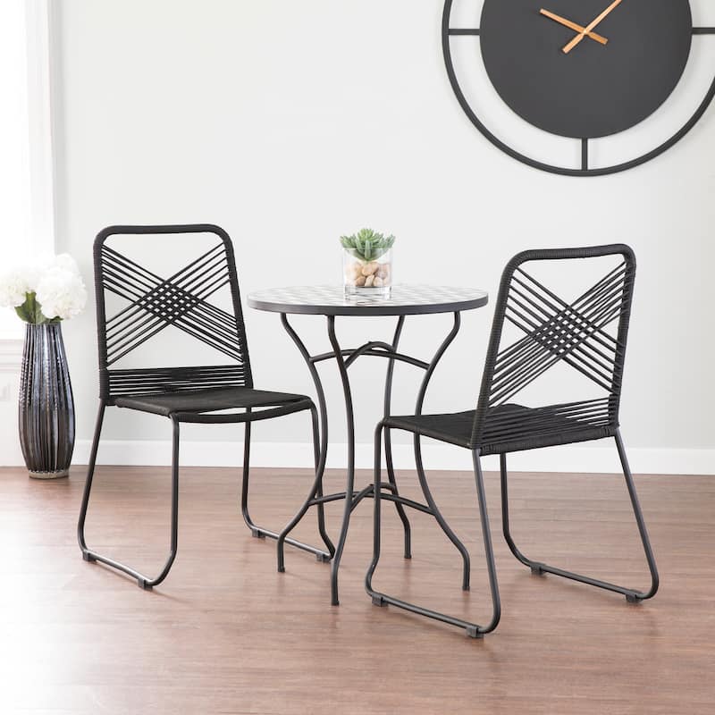 SEI Furniture Padko 2-Piece Stackable Outdoor Rope Chairs