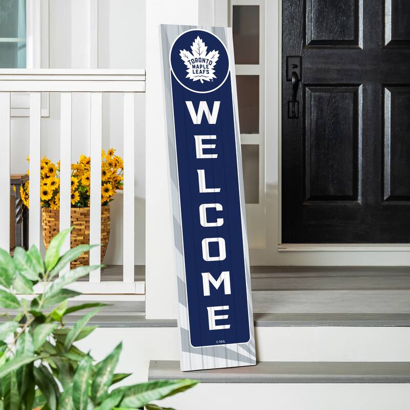 47" Porch Leaner Welcome Wall Sign, Toronto Maple Leafs - Blue