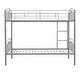 preview thumbnail 27 of 45, Twin Over Twin Steel Bunk Bed with Guardrails and Convertible Design