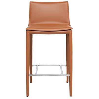 Hilton 25.5" Leather Counter and Bar Stool (Single)