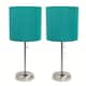 Option Brushed Steel/Teal Shade