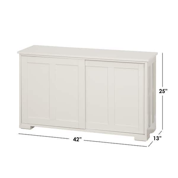 dimension image slide 2 of 3, Porch & Den Jefferson Sliding Glass Door Stackable China Cabinet