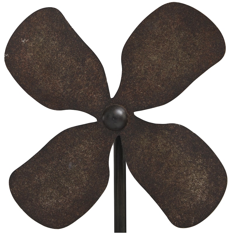 Metal Fan Sculpture - Set of 2 Gray - Roche River Decor