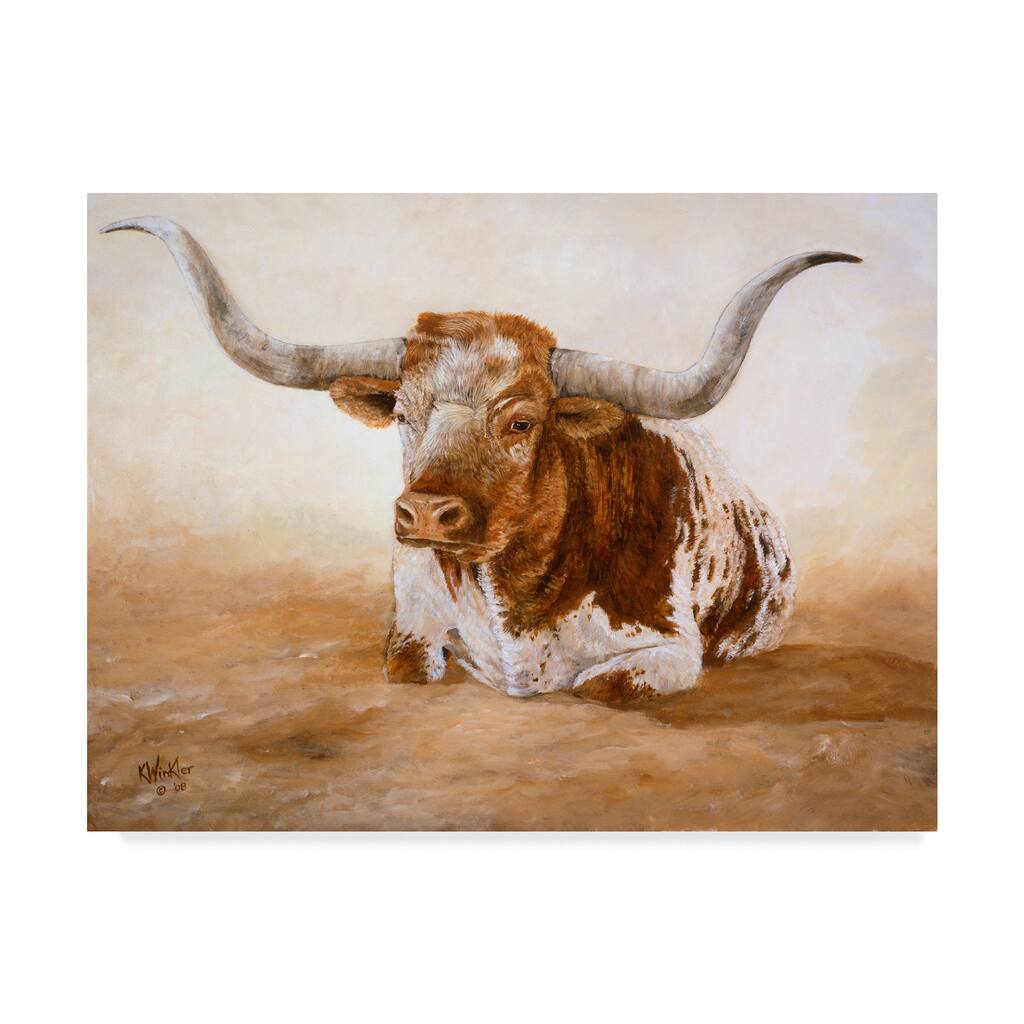 Kathy Winkler 'Easy Rider Cows' Canvas Art