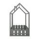 preview thumbnail 11 of 12, Gray Twin House Bed Frame with Fence - Whimsical and Practical