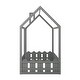 preview thumbnail 11 of 39, Kids Twin Size Wood Bed with House Frame & Roof - Playhouse Design