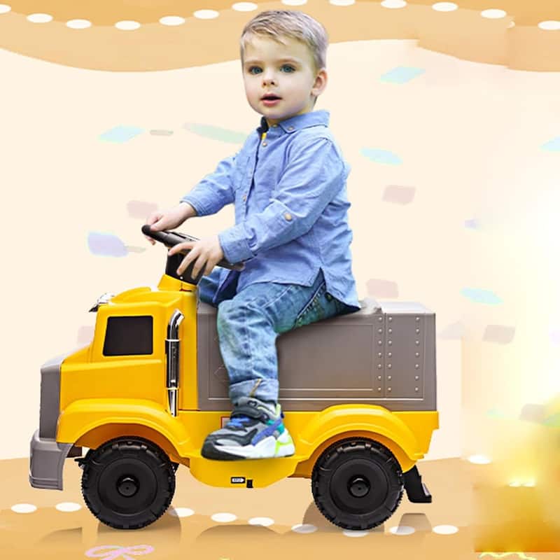 Ride on Truck, Kids Electric Car with Storage for 3+ Best Kids Gift, Green