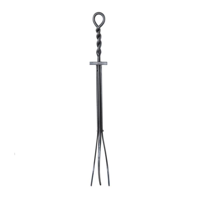 Achla Designs Twisted Rope Fireplace Set of 4 Tools, 30 Inch Tall, Graphite Finish