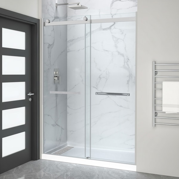 Kahn Series 60 in. L x 32 in. W Left Drain Alcove Shower Base with