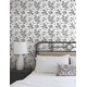 preview thumbnail 3 of 7, York Wallcoverings Anemone Toile Black Wallpaper