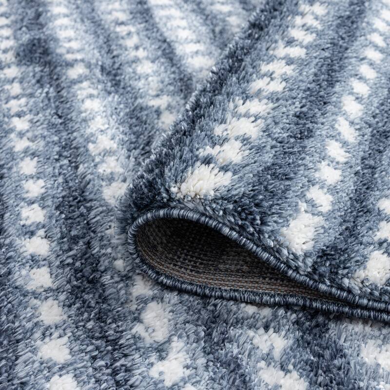 Augusta Shag Modern & Contemporary Stripe Indoor Area Rug