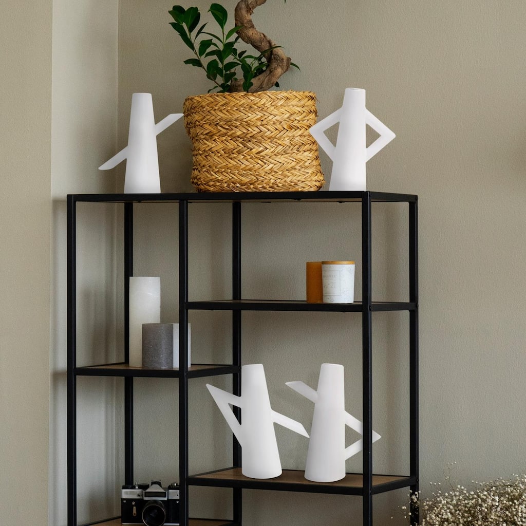 Allan Andrews Decorative Matte White Ceramic Abstract Scandinavian Vase Collection