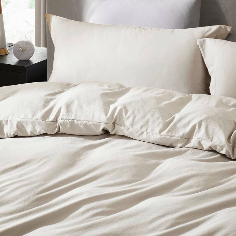 Nestl Premium Ultra Soft Pre-washed Duvet Cover Set with Zipper Closure and Corner Ties