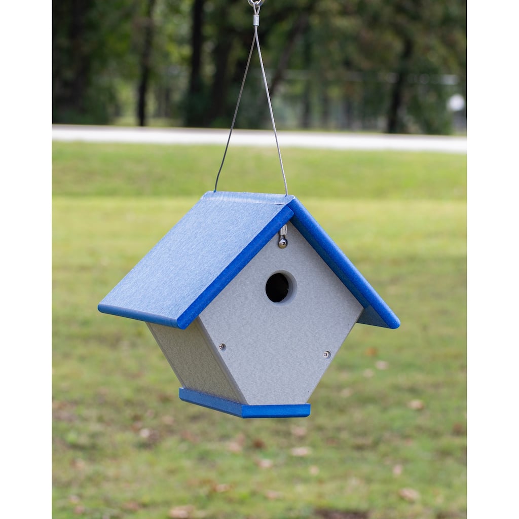 OUTDOOR LEISURE PRODUCTS Model GM32-2BLG Wren or Chickadee Bird House Made of High Density Poly Resin