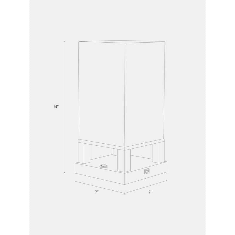 Brightech Maxwell 14 in. Black Indoor Table Lamp with USB Port