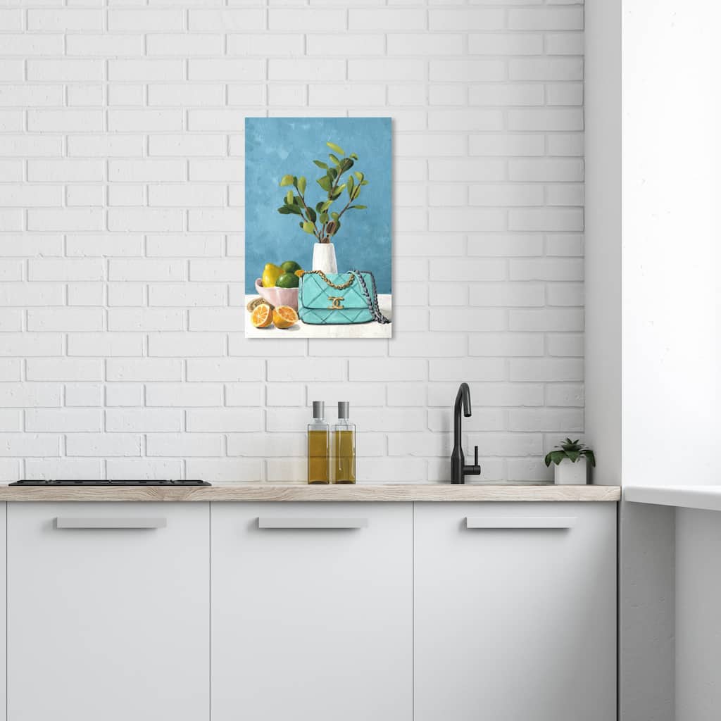 Wynwood Studio Canvas Fashion and Glam Fashion Still Life Love Blue and Light Blue Traditional Wall Art Canvas Print