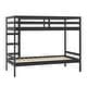 preview thumbnail 65 of 77, Walker Edison Simple Solid Wood Twin Over Twin Bunk Bed