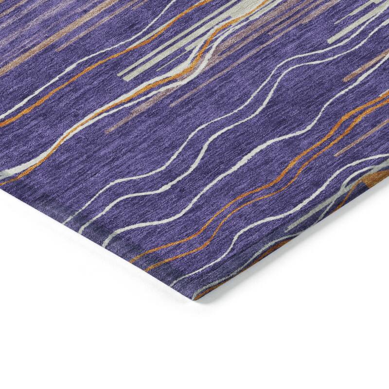 HomeRoots Striped Transitional Rectangle Outdoor Rug