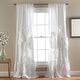 preview thumbnail 10 of 34, Silver Orchid Ince Flora Curtain Panel 95 x 54 - White