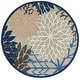 preview thumbnail 64 of 112, Nourison Aloha Floral Modern, Indoor/Outdoor Area Rug 4' x Round - Blue/Multicolor