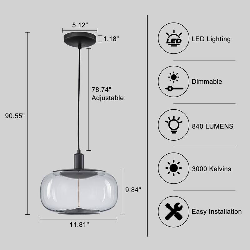 1 Light Clear Plastic Linear Magnetic LED Strip Pendant Lighting