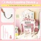 preview thumbnail 6 of 17, Kids Vanity Set with Tri-folding Mirror - 23.5" x 13" x 38.5"