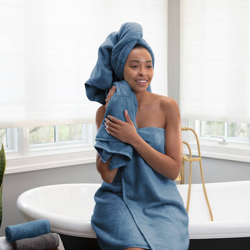 Aston & Arden Turkish Solid 2-Piece Bath Towels - 60x30