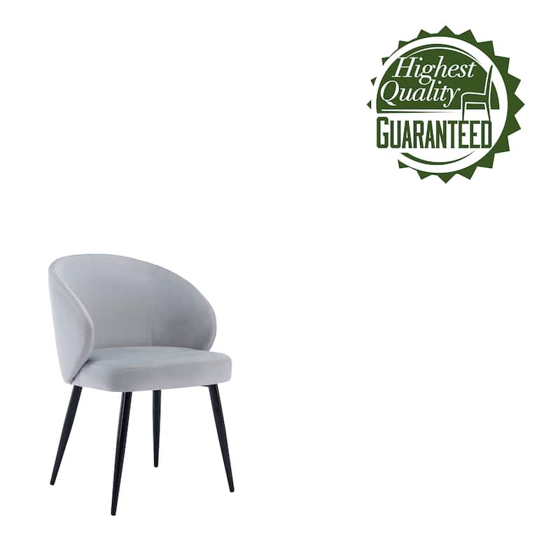 Porthos Home Abel Dining Chairs Armchairs Set of 2, Velvet, Steel Legs