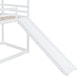 preview thumbnail 29 of 46, Multifunction Twin Over Twin Bunk Bed With Roof,Slide and 3-step Ladder