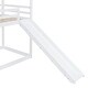 preview thumbnail 13 of 14, Twin Over Twin Bunk Bed with Playhouse Roof, Slide, and Ladder