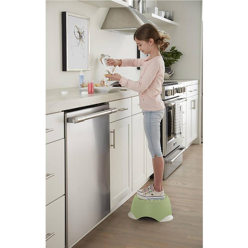 Anmytek Kids One-Step Step Stool 2 Pack Small Children's Step Stool - Green - Green