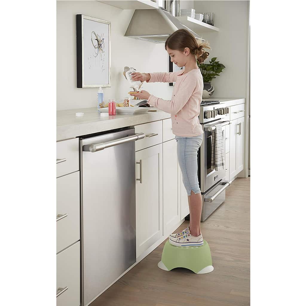 Anmytek Kids One-Step Step Stool 2 Pack Small Children's Step Stool - Green